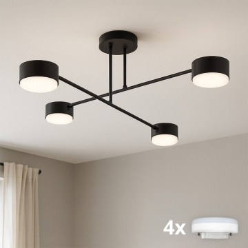 Brilagi - LED RGB+CCT Димируем повърхностно монтиран полилей MONO 4xGX53/14W/230V 2700-6500K Wi-Fi Tuya черен