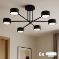 Brilagi - LED RGB+CCT димируем прикрепен таванен полилей MONO 6xGX53/14W/230V 2700-6500K Wi-Fi Tuya черен