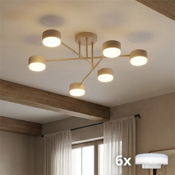 Brilagi - LED RGB+CCT димируем таванен полилей MONO 6xGX53/14W/230V 2700-6500K Wi-Fi Tuya черен