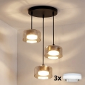 Brilagi - LED RGB+CCT димируема висяща лампа на кабел AURA LUX 3xGX53/14W/230V 2700-6500K Wi-Fi Tuya черна/златиста