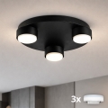 Brilagi - LED RGB+CCT димируемо таванно осветително тяло MONO 3xGX53/14W/230V 2700-6500K Wi-Fi Tuya Ø 30 см черно