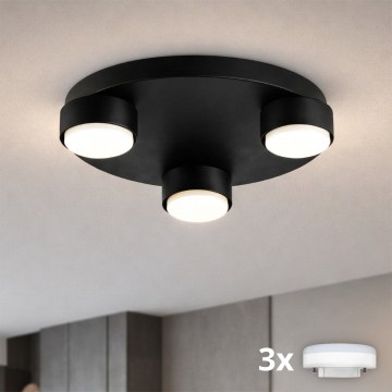Brilagi - LED RGB+CCT димируемо таванно осветително тяло MONO 3xGX53/14W/230V 2700-6500K Wi-Fi Tuya Ø 30 см черно