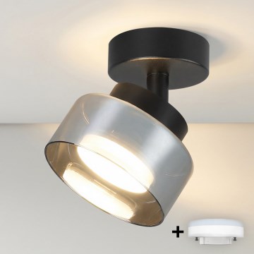 Brilagi - LED RGB+CCT Димируемо точково осветително тяло AURA LUX 1xGX53/14W/230V 2700-6500K Wi-Fi Tuya черно/димчато