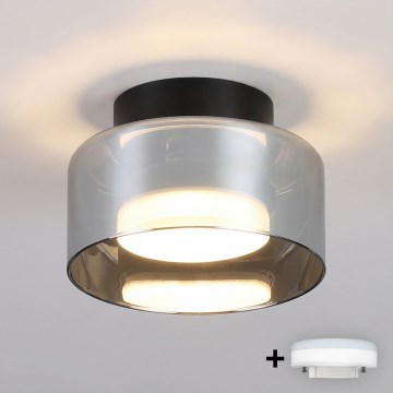 Brilagi - LED RGB+CCT димируемо точково осветително тяло AURA LUX 1xGX53/14W/230V 2700-6500K Wi-Fi Tuya черно/опушено