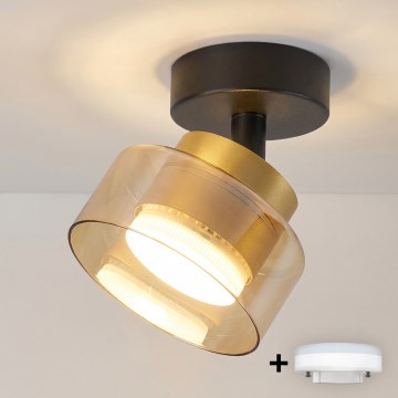 Brilagi - LED RGB+CCT димируемо точково осветително тяло AURA LUX 1xGX53/14W/230V 2700-6500K Wi-Fi Tuya черно/златно