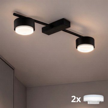 Brilagi - LED RGB+CCT димируемо точково осветително тяло MONO 2xGX53/14W/230V 2700-6500K Wi-Fi Tuya черно