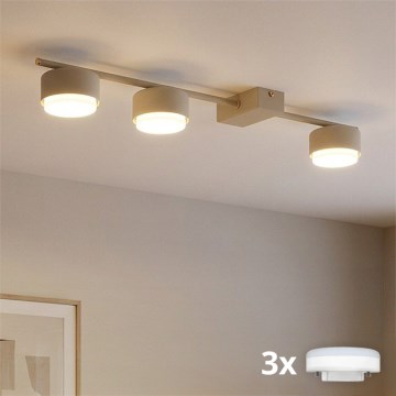 Brilagi - LED RGB+CCT димируемо точково осветително тяло MONO 3xGX53/14W/230V 2700-6500K Wi-Fi Tuya бежово