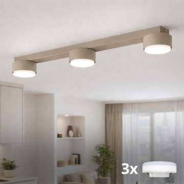 Brilagi - LED RGB+CCT димируемо точково осветително тяло MONO 3xGX53/14W/230V 2700-6500K Wi-Fi Tuya бежово