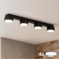 Brilagi - LED RGB+CCT Димируемо точково осветително тяло MONO 4xGX53/14W/230V 2700-6500K Wi-Fi Tuya черно