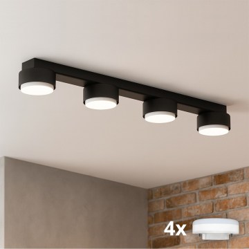 Brilagi - LED RGB+CCT Димируемо точково осветително тяло MONO 4xGX53/14W/230V 2700-6500K Wi-Fi Tuya черно