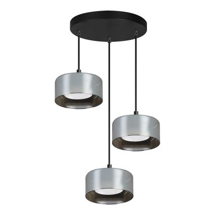 Brilagi - LED RGB+CCT Димируем висящ полилей на кабел AURA LUX 3xGX53/14W/230V 2700-6500K Wi-Fi Tuya черен/димчат