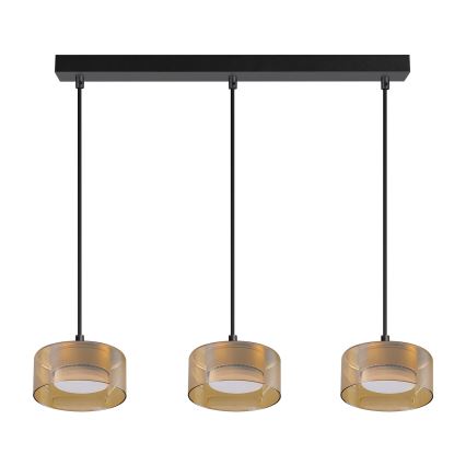 Brilagi - LED RGB+CCT димируем полилей на трос AURA LUX 3xGX53/14W/230V 2700-6500K Wi-Fi Tuya черен/златист