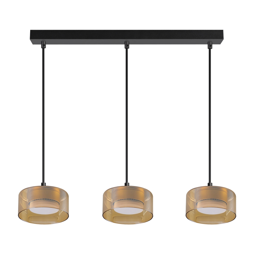 Brilagi - LED RGB+CCT димируем полилей на трос AURA LUX 3xGX53/14W/230V 2700-6500K Wi-Fi Tuya черен/златист