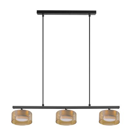 Brilagi - LED RGB+CCT Димируем полилей с кабелно окачване AURA LUX 3xGX53/14W/230V 2700-6500K Wi-Fi Tuya черен/златен