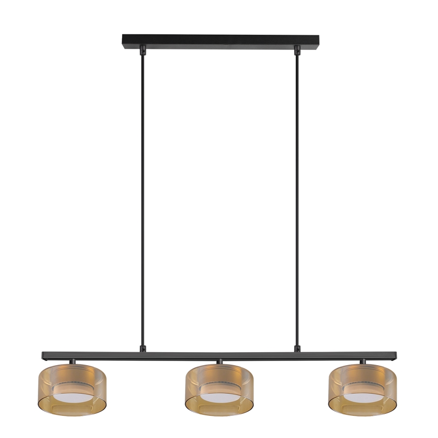 Brilagi - LED RGB+CCT Димируем полилей с кабелно окачване AURA LUX 3xGX53/14W/230V 2700-6500K Wi-Fi Tuya черен/златен
