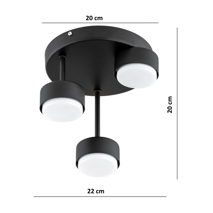 Brilagi - LED RGB+CCT димируем плафонен полилей MONO 3xGX53/14W/230V 2700-6500K Wi-Fi Tuya черен
