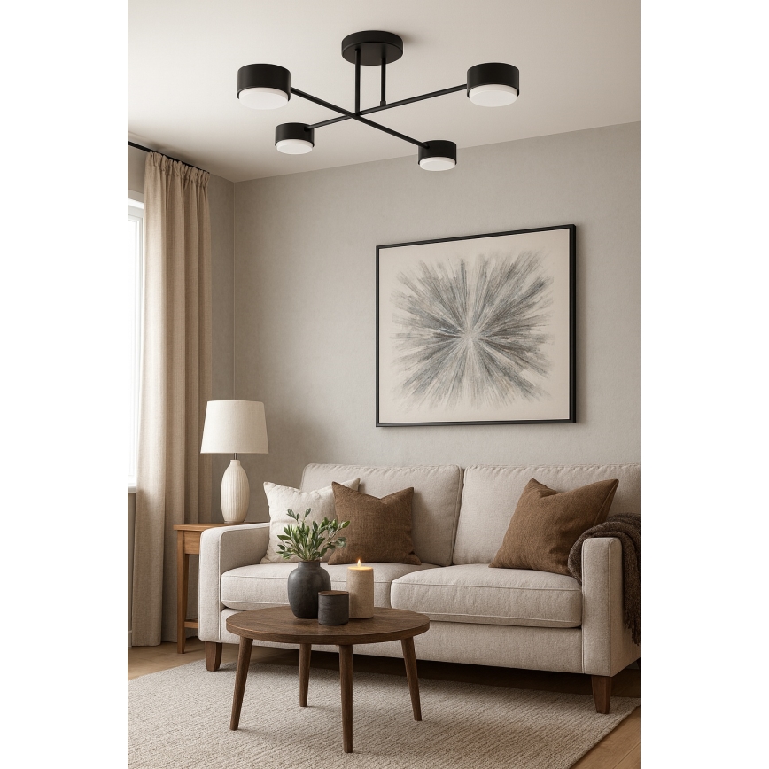 Brilagi - LED RGB+CCT Димируем повърхностно монтиран полилей MONO 4xGX53/14W/230V 2700-6500K Wi-Fi Tuya черен