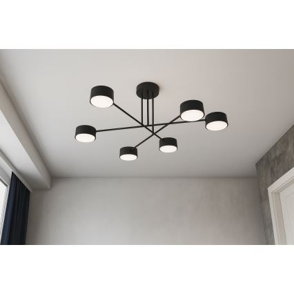 Brilagi - LED RGB+CCT димируем прикрепен таванен полилей MONO 6xGX53/14W/230V 2700-6500K Wi-Fi Tuya черен