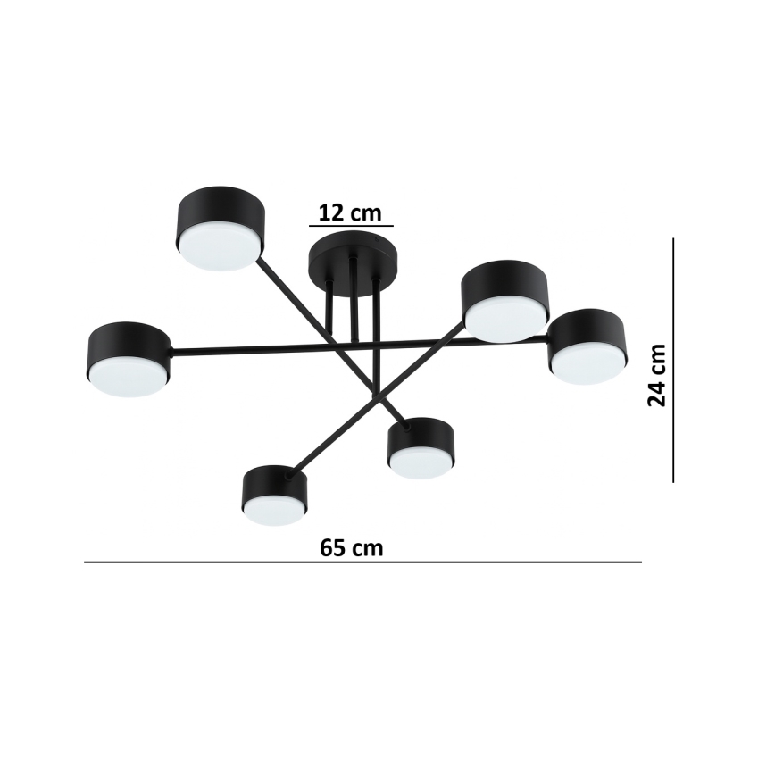 Brilagi - LED RGB+CCT димируем прикрепен таванен полилей MONO 6xGX53/14W/230V 2700-6500K Wi-Fi Tuya черен