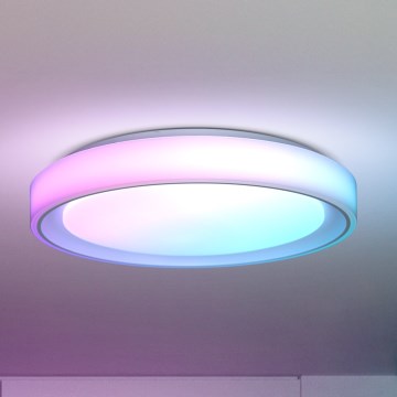 Brilagi - LED RGB димируем таванен плафон FLOCO LED/30W/230V pr. 39,5 cm 3000-6500K Wi-Fi Tuya + LED/6W + дистанционно управление