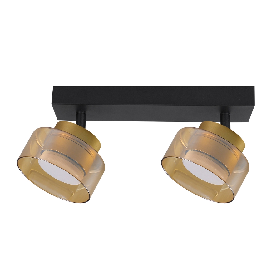 Brilagi - LED RGB+CCT димируемо точково осветително тяло AURA LUX 2xGX53/14W/230V 2700-6500K Wi-Fi Tuya черно/златно