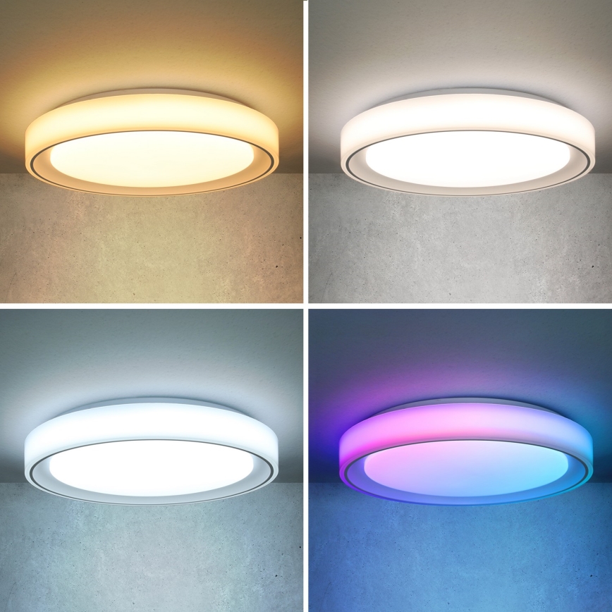 Brilagi - LED RGB Димируем плафон FLOCO LED/30W/230V 3000-6500K Wi-Fi Tuya + LED/6W + дистанционно управление