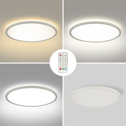 Brilagi - LED RGBW Димируем плафон ULTRA SLIM LED/18W/230V 2700-6500K Ø 30 см бял + дистанционно управление