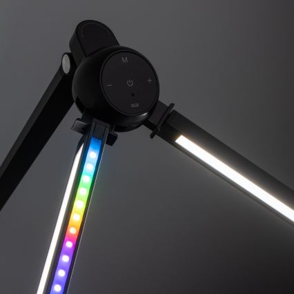 BRILAGI - LED RGBTW димируема сензорна настолна лампа с щипка VARIO LED/18W/230V 3000-6500K CRI 96 черна