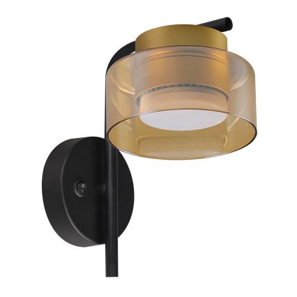 Brilagi - LED RGB+CCT димируема стенна лампа AURA LUX 1xGX53/14W/230V 2700-6500K Wi-Fi Tuya черна/златна