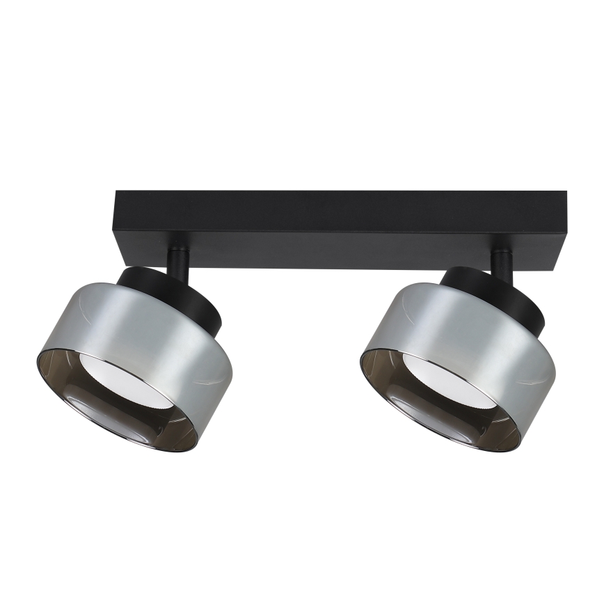 Brilagi - LED RGB+CCT Димируемо точково осветително тяло AURA LUX 2xGX53/14W/230V 2700-6500K Wi-Fi Tuya черно/опушено