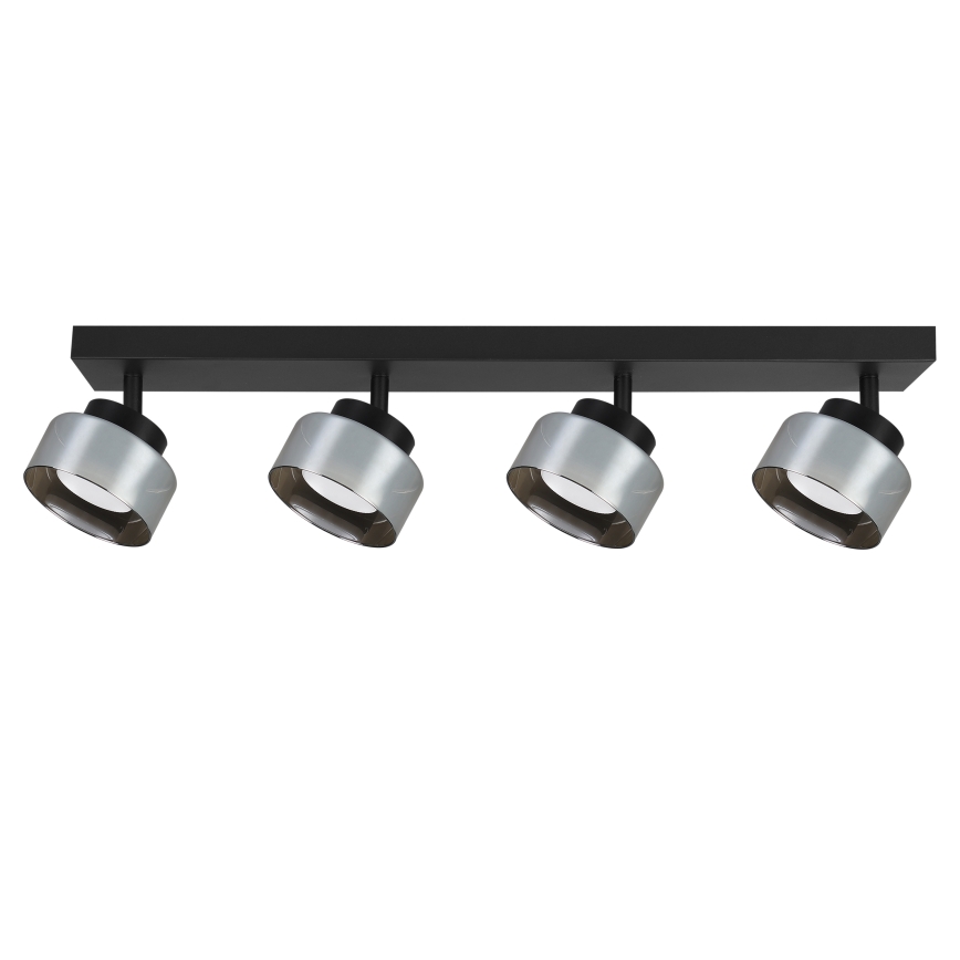 Brilagi - LED RGB+CCT димируемо точково осветително тяло AURA LUX 4xGX53/14W/230V 2700-6500K Wi-Fi Tuya черно/опушено
