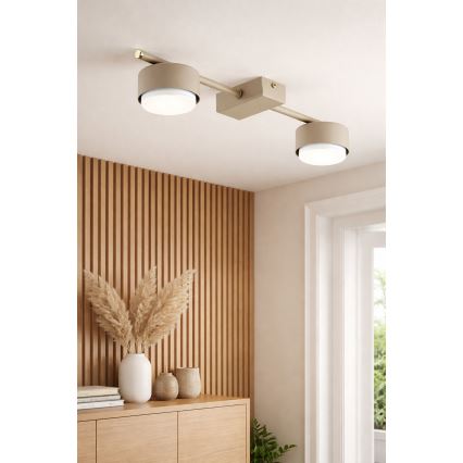 Brilagi - LED RGB+CCT димируемо точково осветително тяло MONO 2xGX53/14W/230V 2700-6500K Wi-Fi Tuya бежово