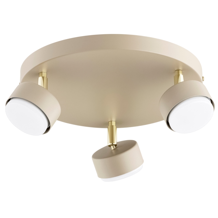 Brilagi - LED RGB+CCT Димируемо точково осветително тяло MONO 3xGX53/14W/230V 2700-6500K Wi-Fi Tuya бежово/златисто