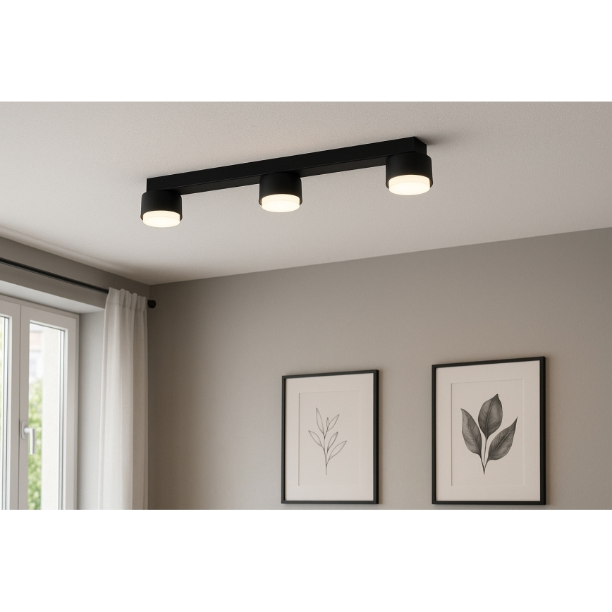 Brilagi - LED RGB+CCT димируемо точково осветително тяло MONO 3xGX53/14W/230V 2700-6500K Wi-Fi Tuya черно