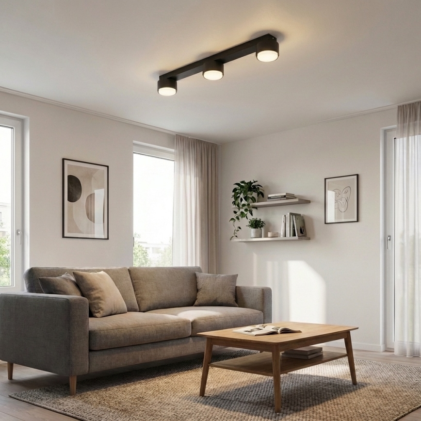 Brilagi - LED RGB+CCT димируемо точково осветително тяло MONO 3xGX53/14W/230V 2700-6500K Wi-Fi Tuya черно