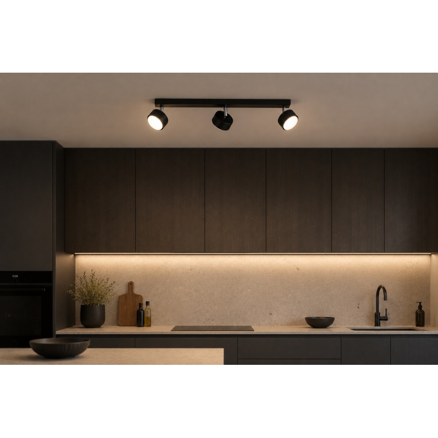 Brilagi - LED RGB+CCT димируемо точково осветително тяло MONO 3xGX53/14W/230V 2700-6500K Wi-Fi Tuya черно
