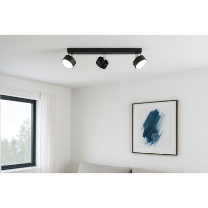 Brilagi - LED RGB+CCT димируемо точково осветително тяло MONO 3xGX53/14W/230V 2700-6500K Wi-Fi Tuya черно