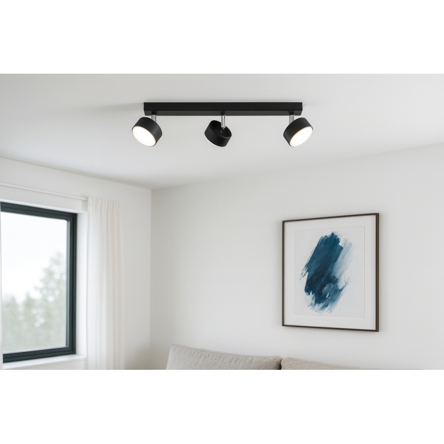 Brilagi - LED RGB+CCT димируемо точково осветително тяло MONO 3xGX53/14W/230V 2700-6500K Wi-Fi Tuya черно