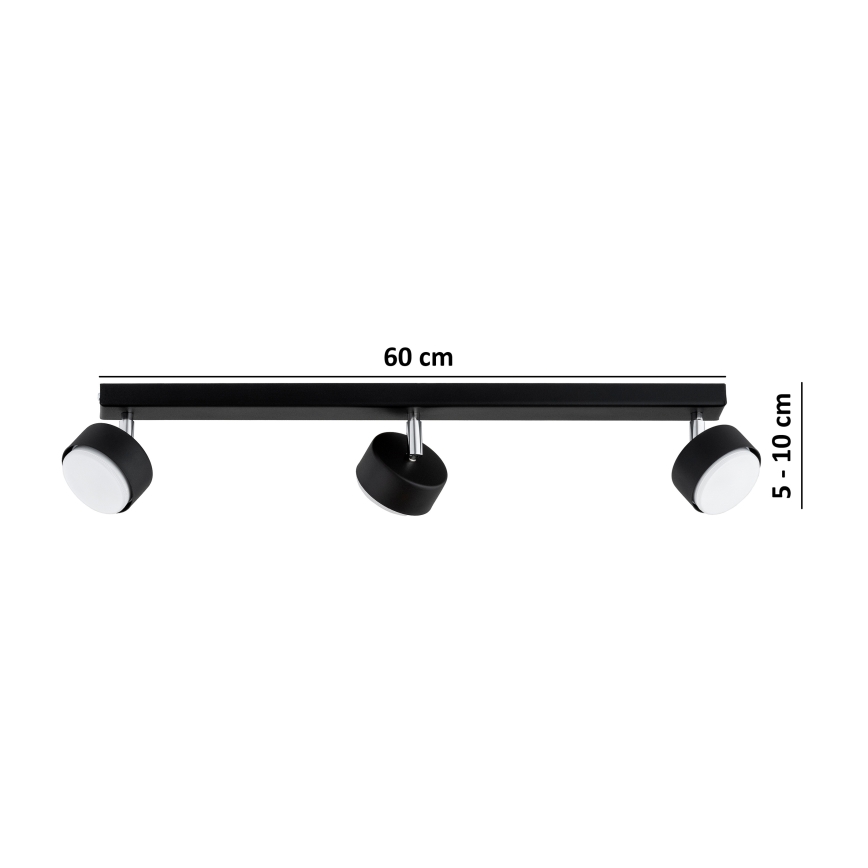 Brilagi - LED RGB+CCT димируемо точково осветително тяло MONO 3xGX53/14W/230V 2700-6500K Wi-Fi Tuya черно