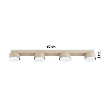 Brilagi - LED RGB+CCT димируемо точково осветително тяло MONO 4xGX53/14W/230V 2700-6500K Wi-Fi Tuya бежово