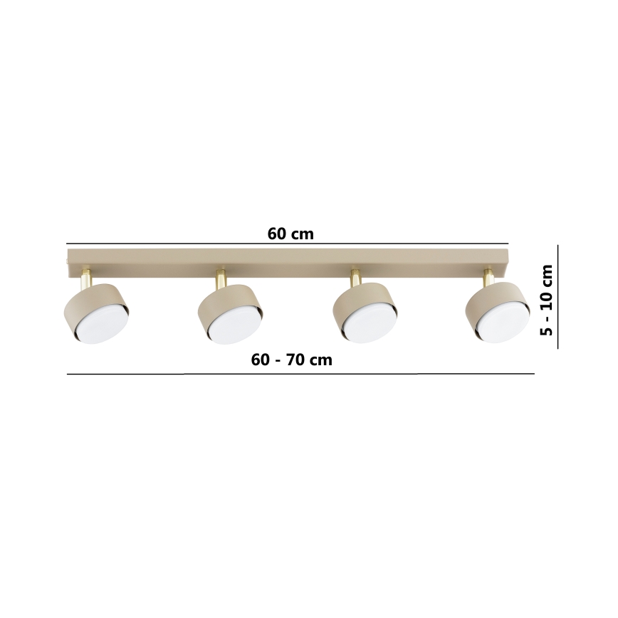 Brilagi - LED RGB+CCT димируемо точково осветително тяло MONO 4xGX53/14W/230V 2700-6500K Wi-Fi Tuya бежово
