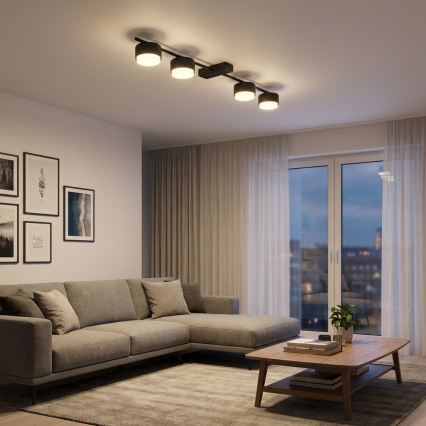Brilagi - LED RGB+CCT Димируемо точково осветително тяло MONO 4xGX53/14W/230V 2700-6500K Wi-Fi Tuya черно