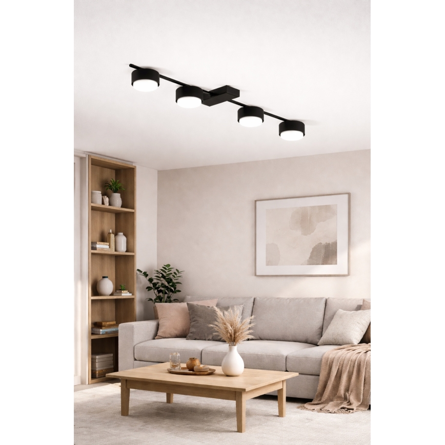 Brilagi - LED RGB+CCT Димируемо точково осветително тяло MONO 4xGX53/14W/230V 2700-6500K Wi-Fi Tuya черно