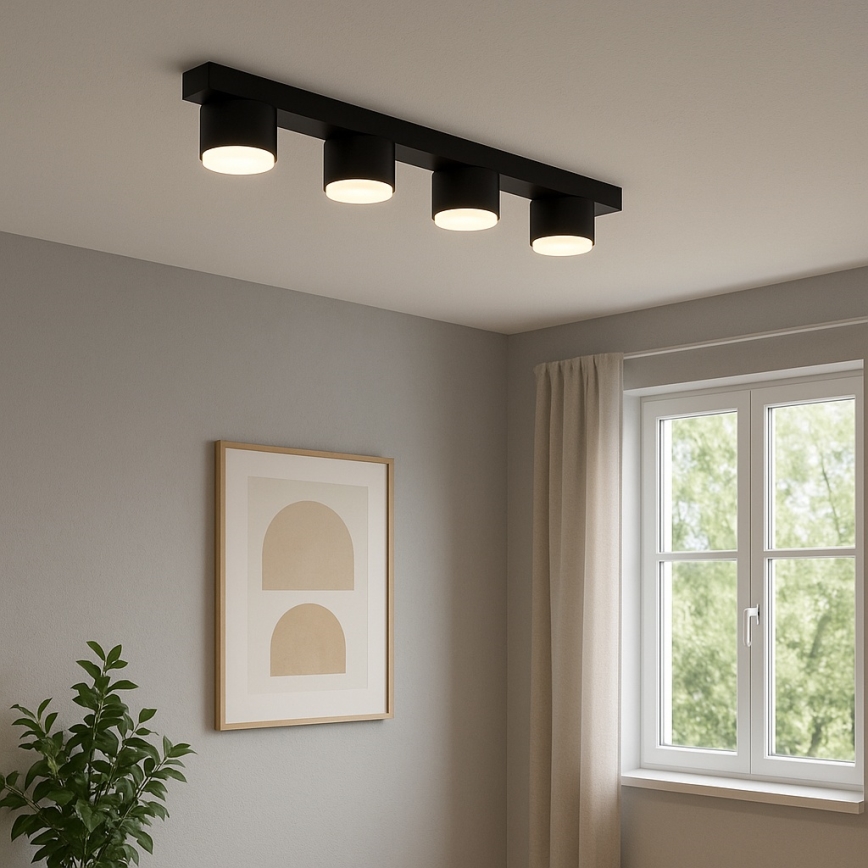 Brilagi - LED RGB+CCT Димируемо точково осветително тяло MONO 4xGX53/14W/230V 2700-6500K Wi-Fi Tuya черно