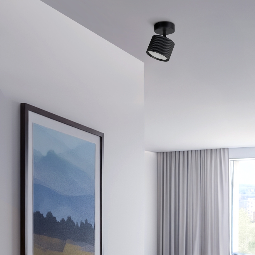 Brilagi - LED RGB+CCT димируемо точково осветително тяло STRIPY 1xGX53/14W/230V 2700-6500K Wi-Fi Tuya черно