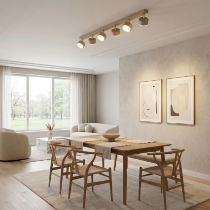 Brilagi - LED RGB+CCT димируемо точково осветително тяло MONO 6xGX53/14W/230V 2700-6500K Wi-Fi Tuya бежово/златно
