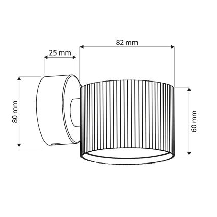 Brilagi - LED RGB+CCT димируемо стенно точково осветително тяло STRIPY 1xGX53/14W/230V 2700-6500K Wi-Fi Tuya черно