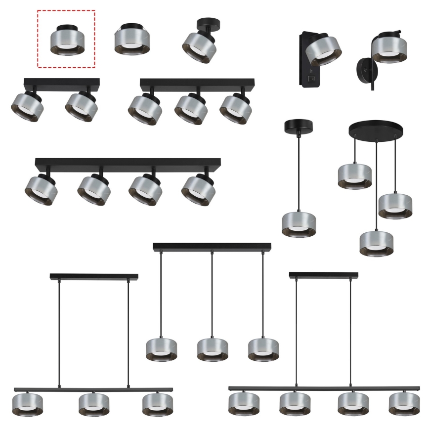Brilagi - LED RGB+CCT димируемо точково осветително тяло AURA LUX 1xGX53/14W/230V 2700-6500K Wi-Fi Tuya черно/опушено