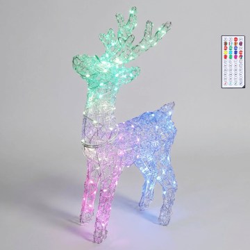 BRILAGI - LED RGBIC димируема външна коледна декорация LED/9W/230V 120 cm IP44 елен + дистанционно управление