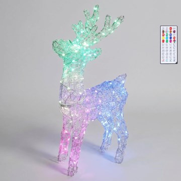 BRILAGI - LED RGBIC Външна коледна декорация LED/6W/230V 60 cm IP44 елен + с дистанционно управление